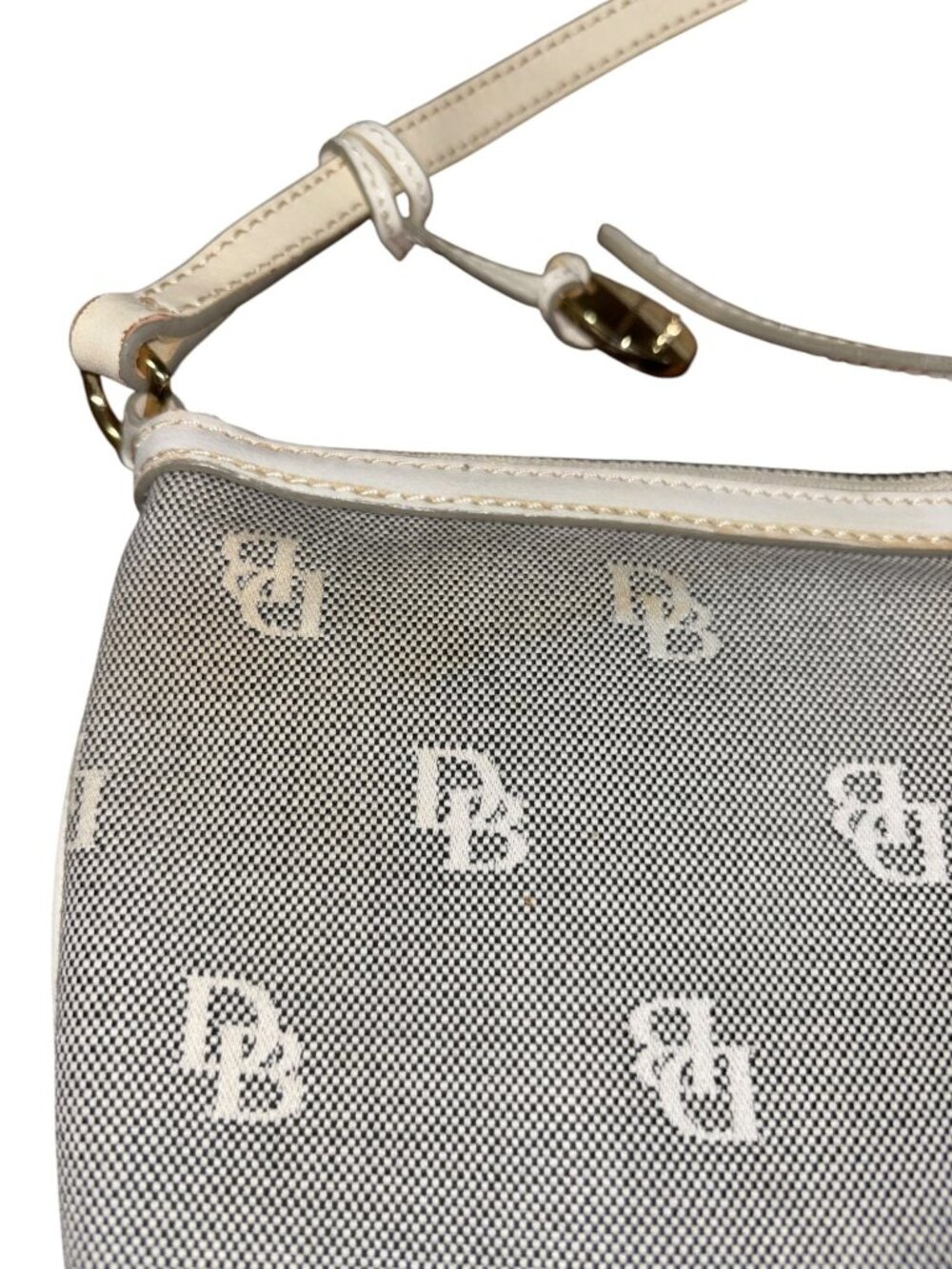 Dooney and Burke Small Purse Gray and White 8"x8" - Picture 2 of 10